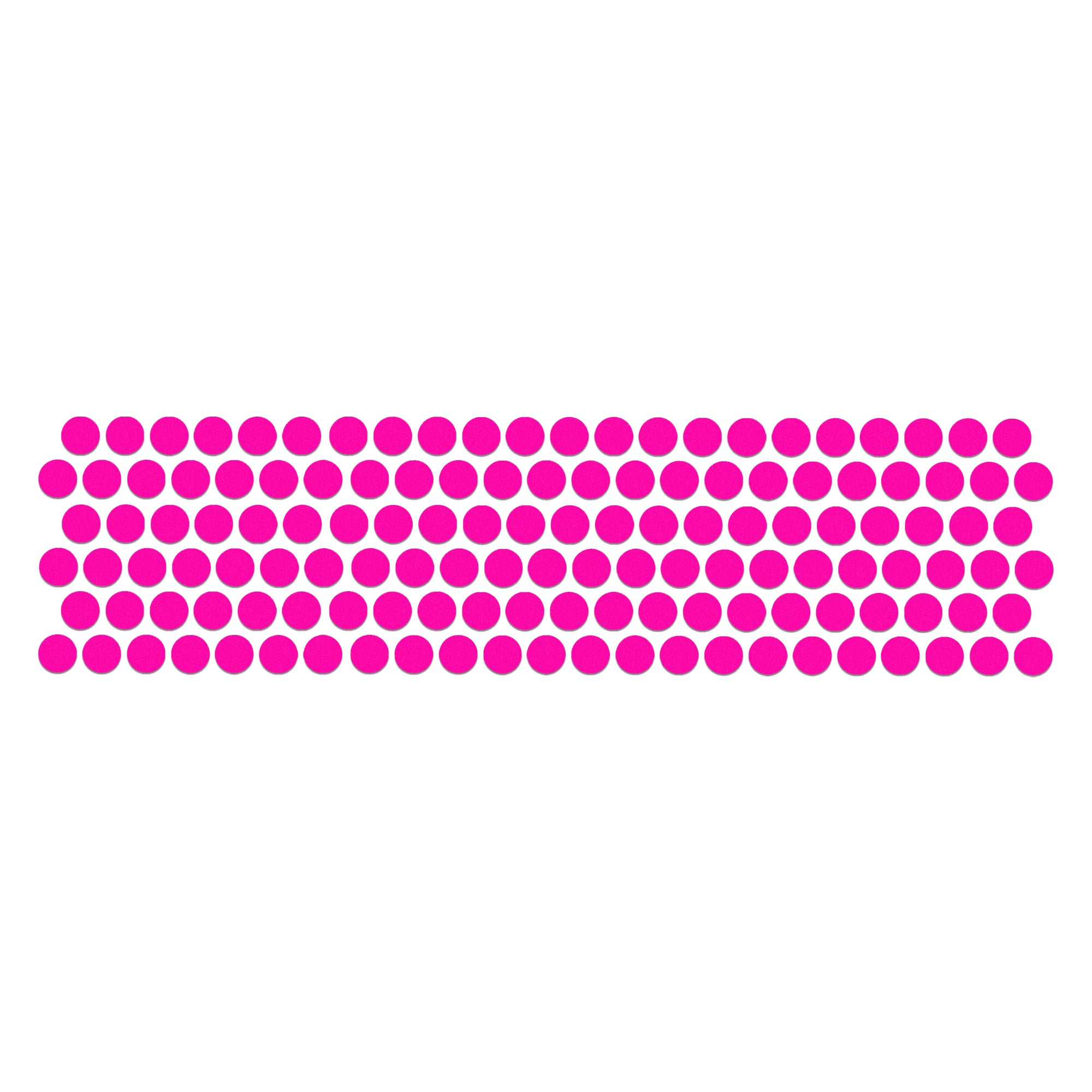 Comet Busters mini round magenta pink bindis arranged in neat rows, featuring a classic plain dot design for traditional, festive, and everyday wear.