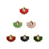 Indira by Comet Busters Premium 12mm Multicolor Lotus Set of 6 Bindis | SKU: INDI085