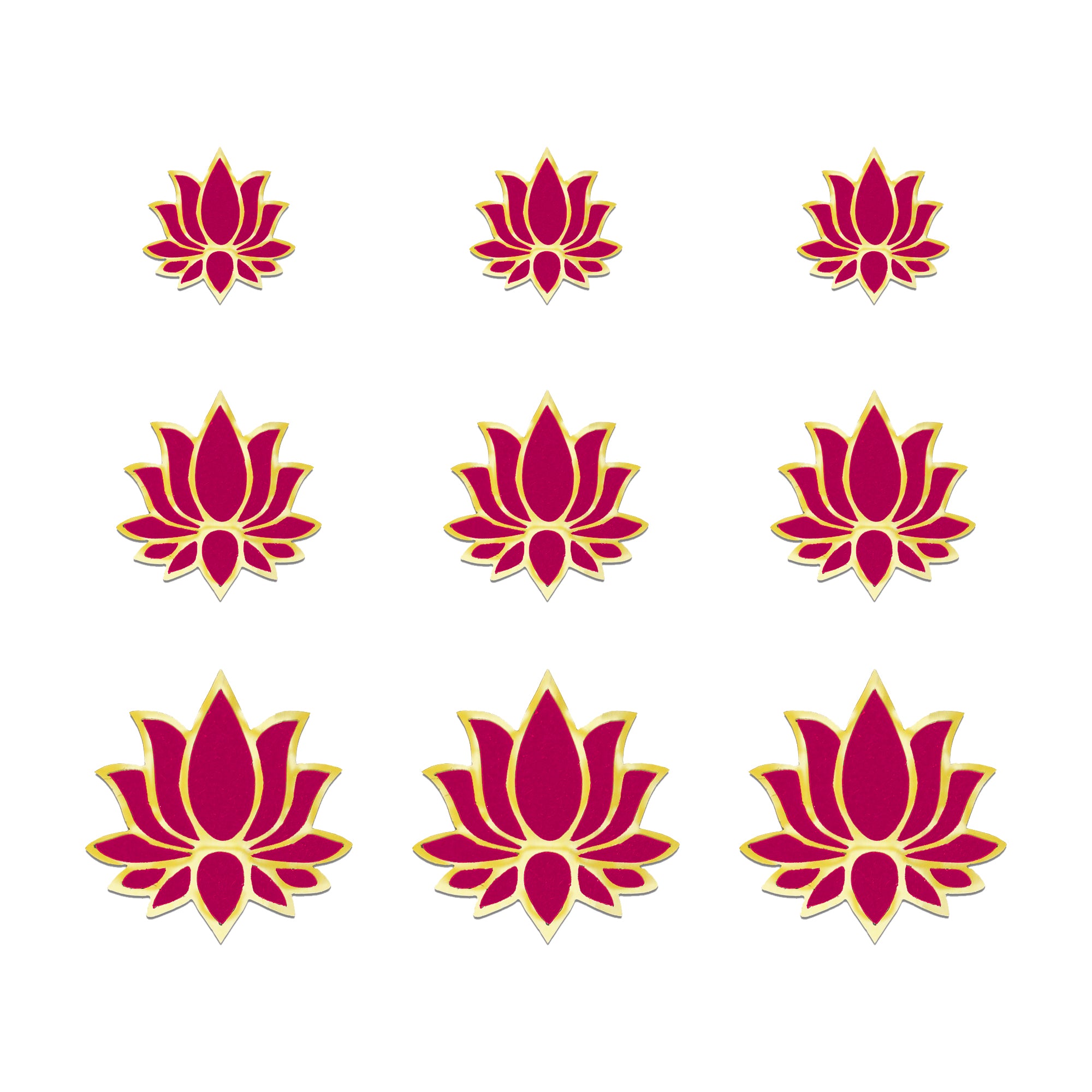 Indira by Comet Busters® Rani Pink Lotus Designer Bindi Collection