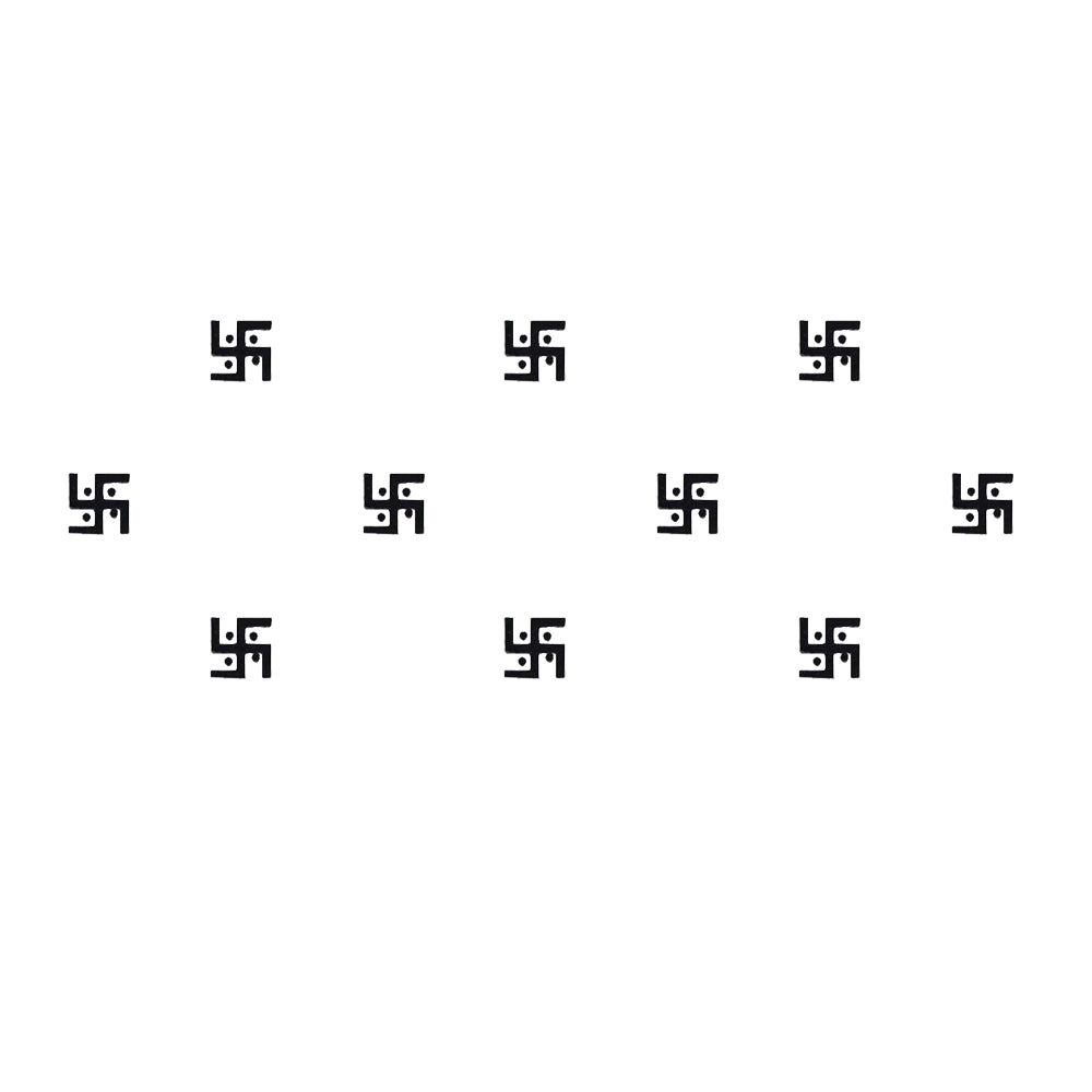 Comet Busters Black Swastik Designer Bindi