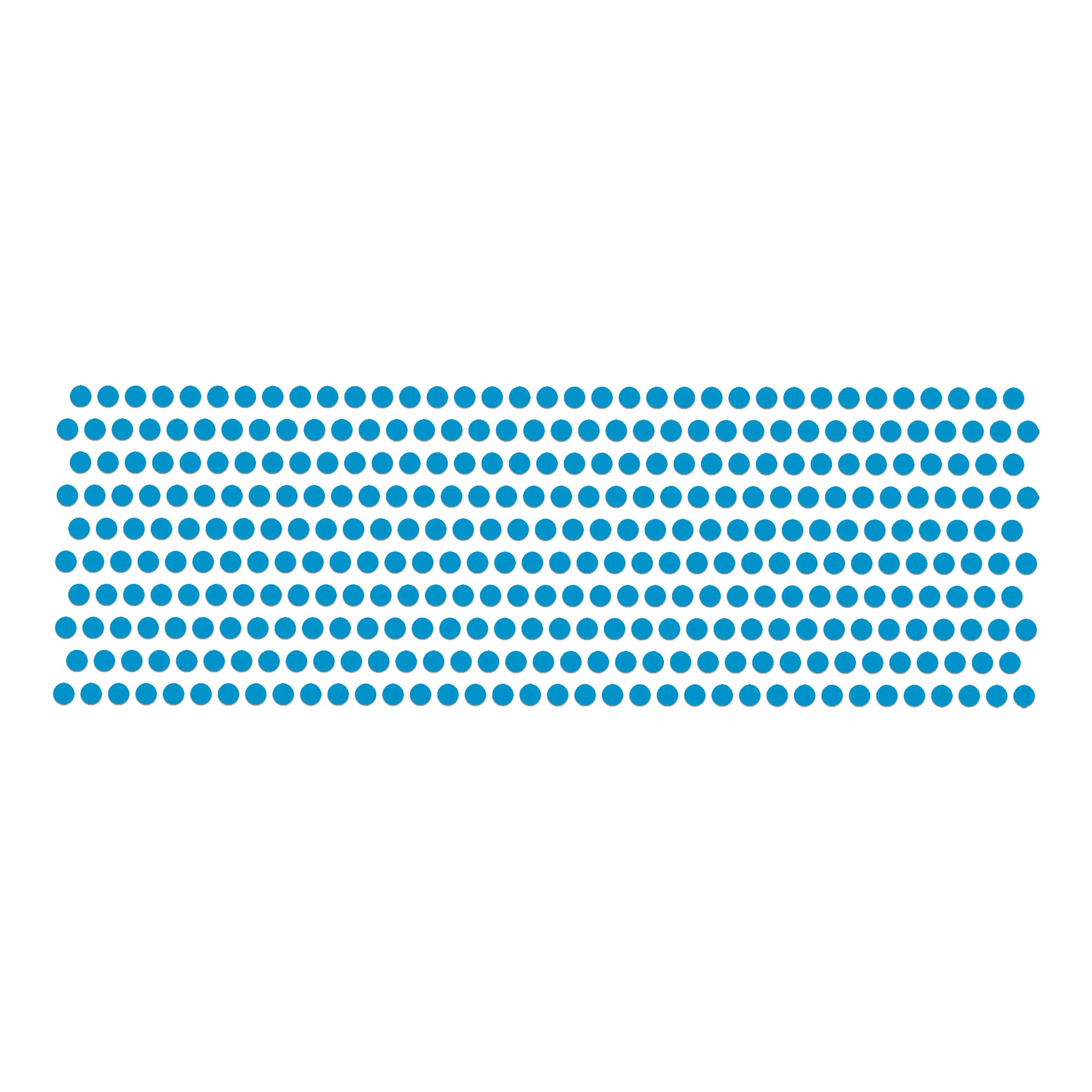 Comet Busters 3mm mini round sky blue bindis arranged in neat rows, featuring a classic plain dot design suitable for traditional, festive, and everyday wear