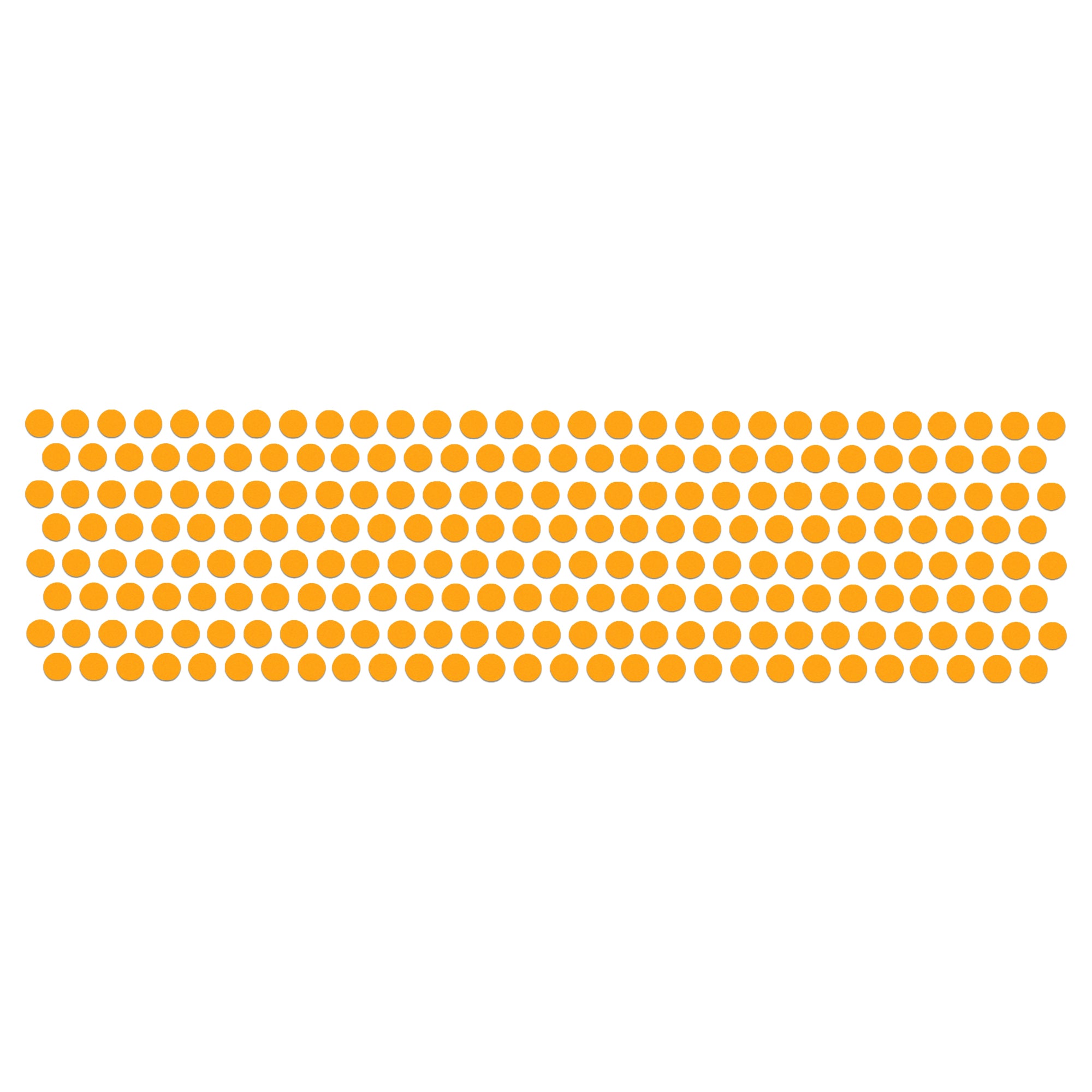 Comet Busters mini round Yellow bindis arranged in neat rows, featuring a classic plain dot design suitable for traditional, festive, and everyday wear.