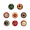 Indira by Comet Busters® Auspicious Shringar Bindis – 14mm Multicolor Designer Bindis for Women & Girls (8 Bindis)(INDI097)