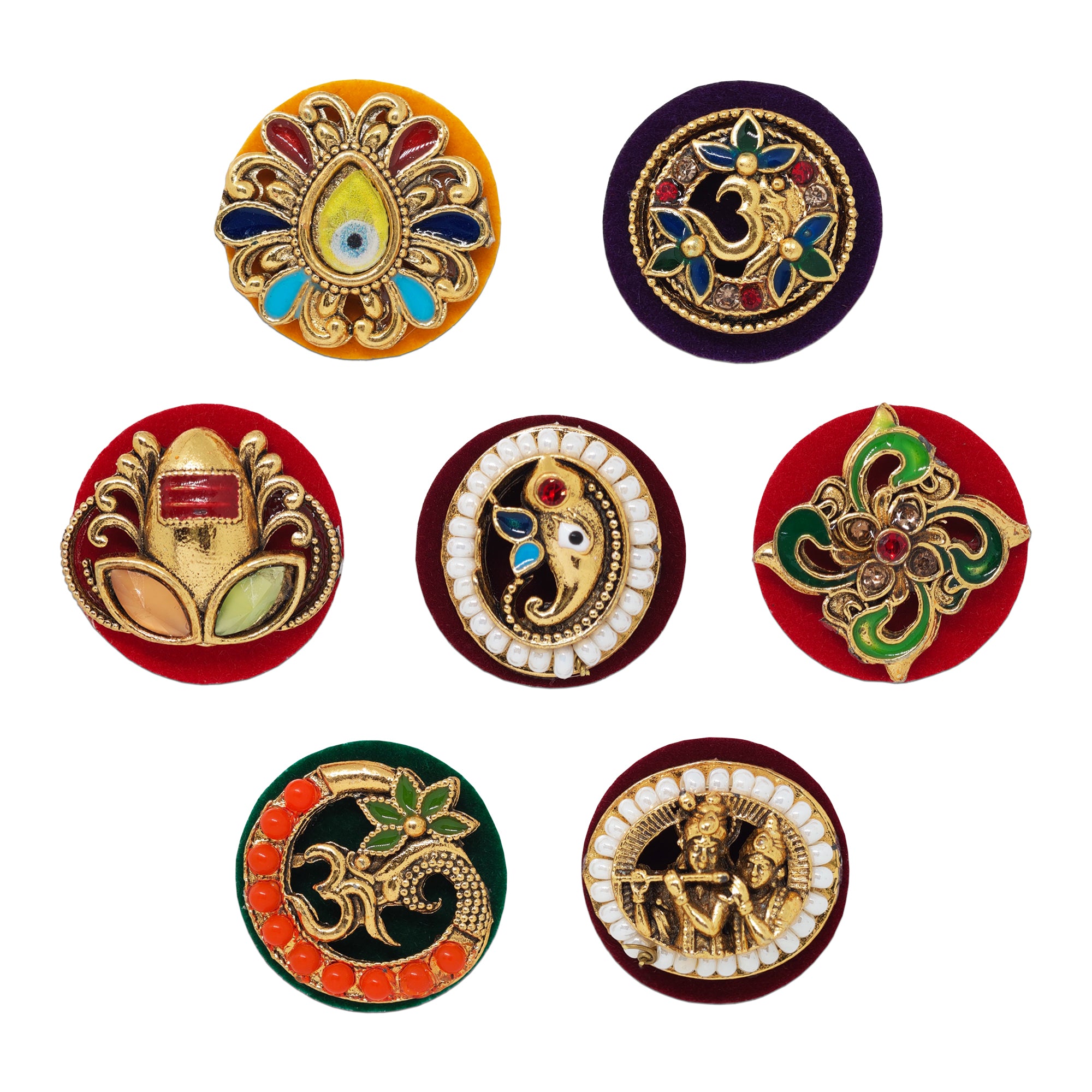 Indira by Comet Busters® Premium Divine Heritage Velvet Bindi | Spiritual Designer Self-Adhesive Bindis for Women & Girls