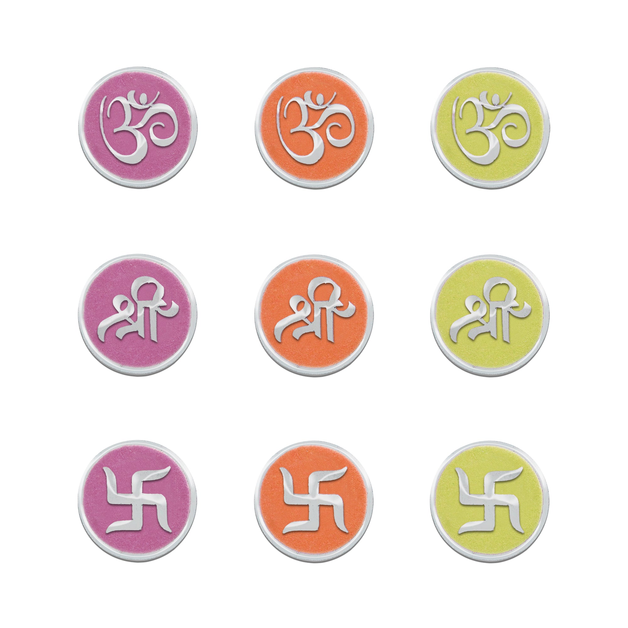Indira by Comet Busters® Sacred Symbols Designer Bindi Collection | Om, Shree & Swastik Premium Velvet Bindis