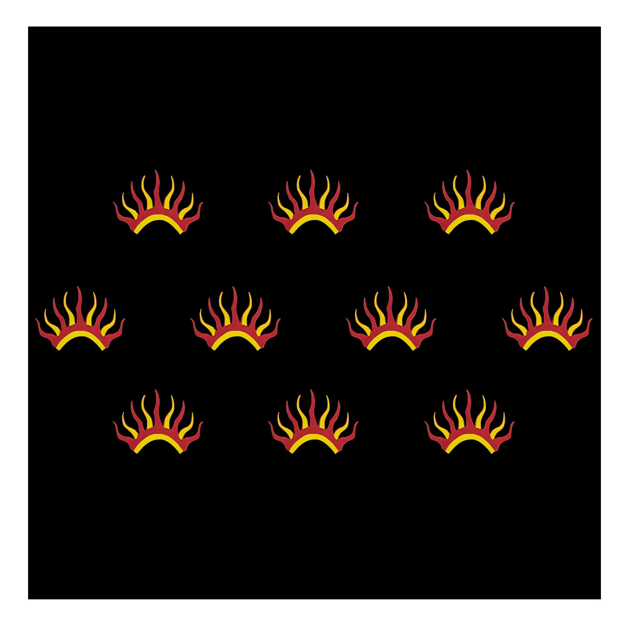 Traditional rising sun bindis for festive wear
