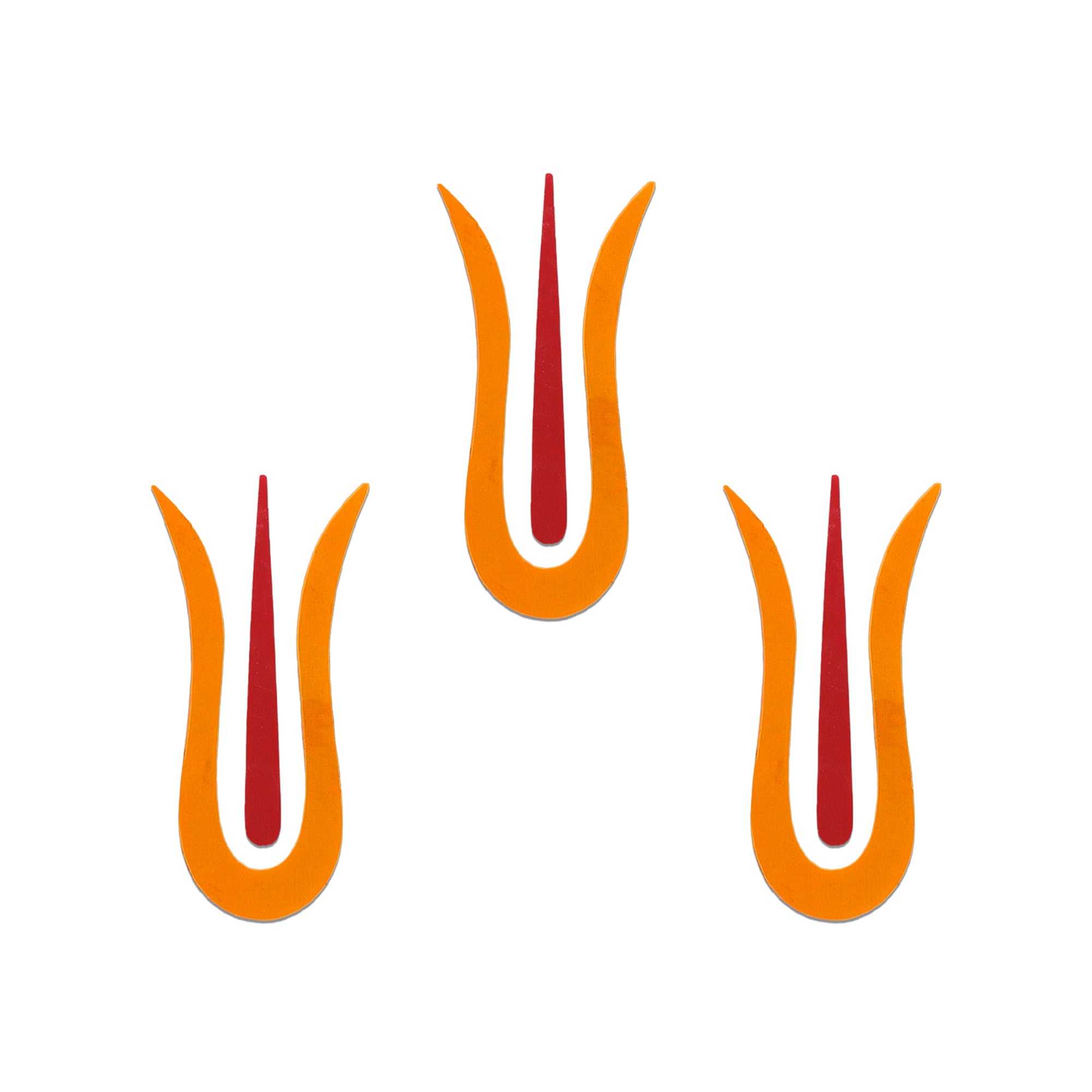 Comet Busters Orange and red U shape tilak forehead Bindis