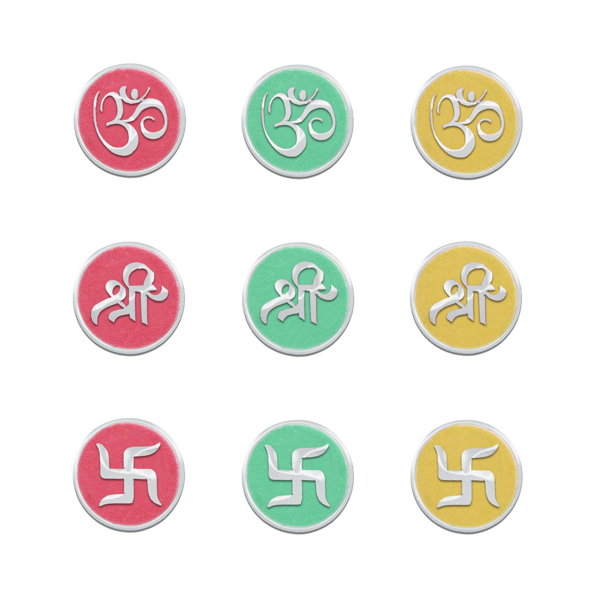 Indira by Comet Busters® Sacred Symbols Designer Bindi Collection | Om, Shree & Swastik Premium Velvet Bindis