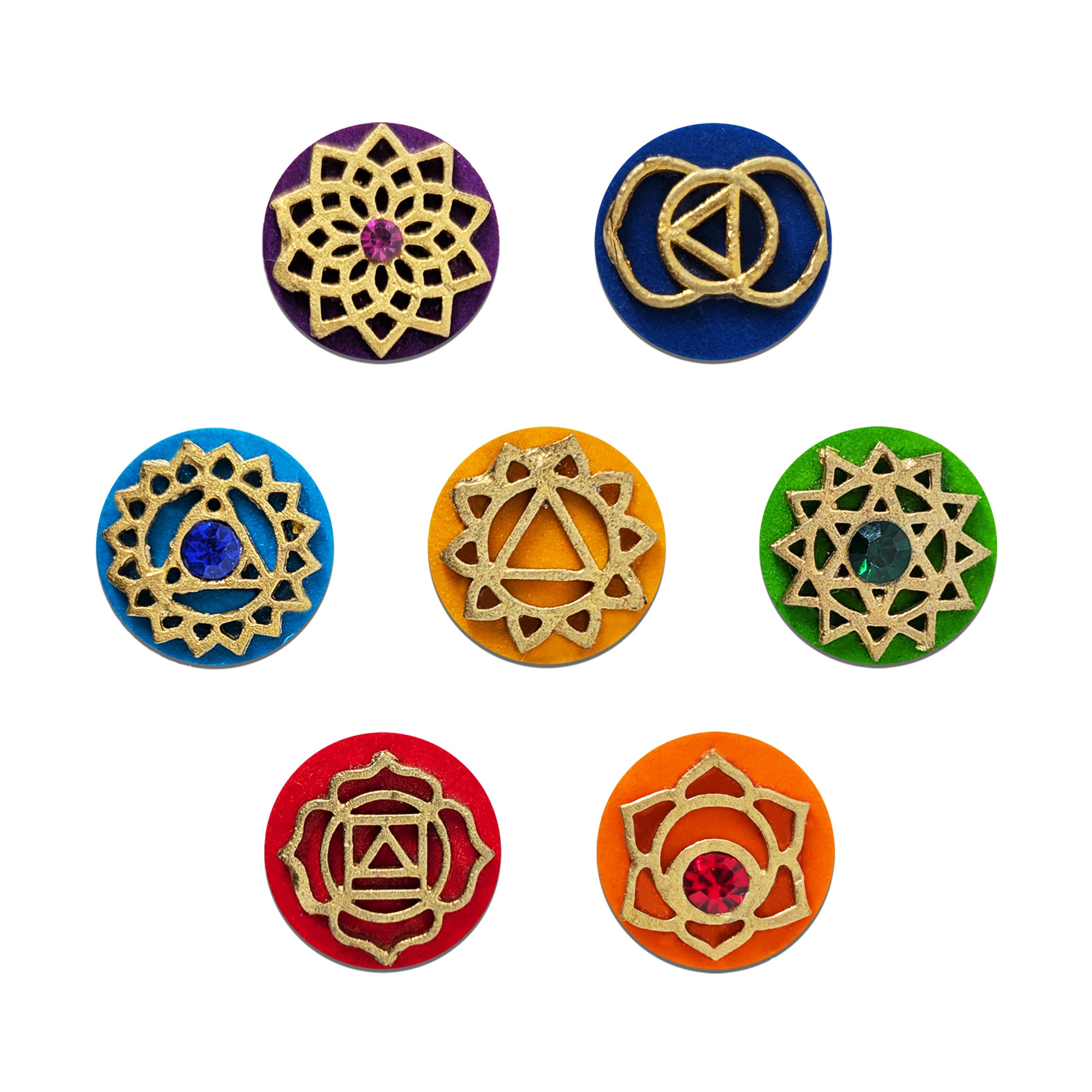 Indira by Comet Busters® Premium Chakra Symbol Designer Bindi Collection | Sacred Yantra & Spiritual Velvet Bindis for Women & Girls