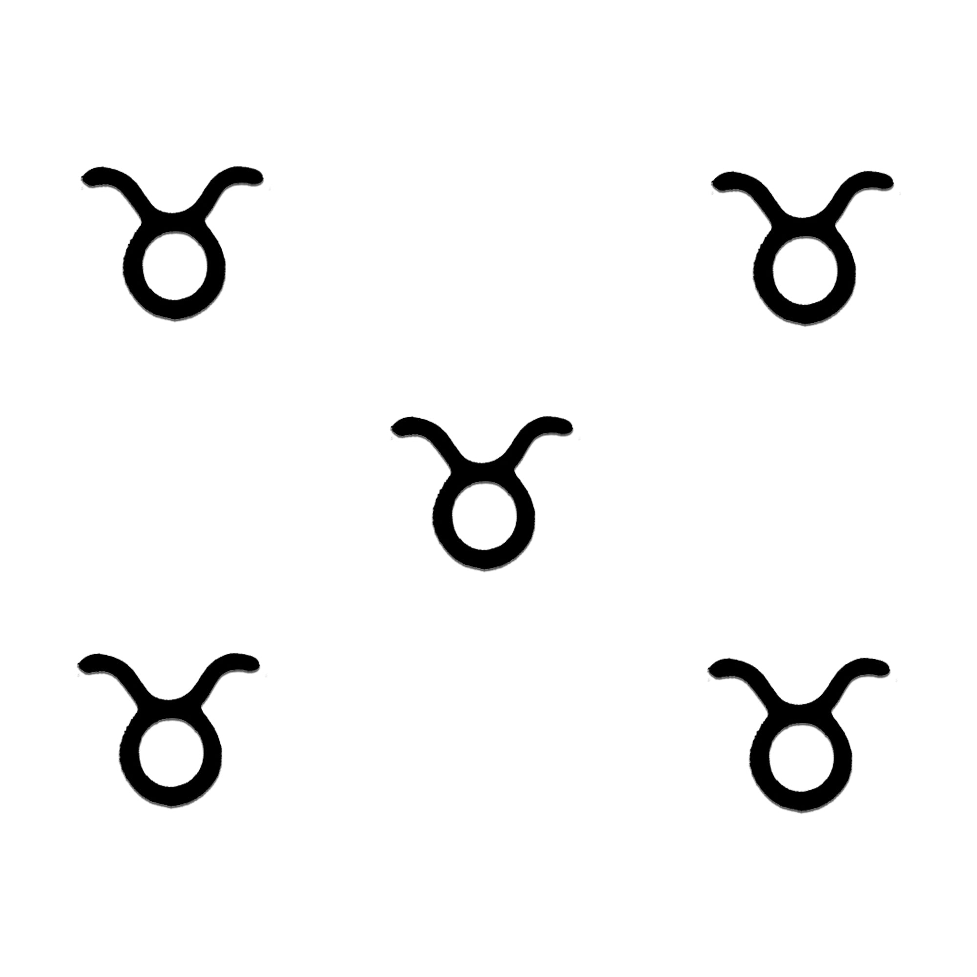 Comet Busters Taurus zodiac symbol bindi featuring the iconic Taurus astrology sign in a bold black design, perfect for astrology lovers, spiritual styling, and contemporary ethnic fashion.