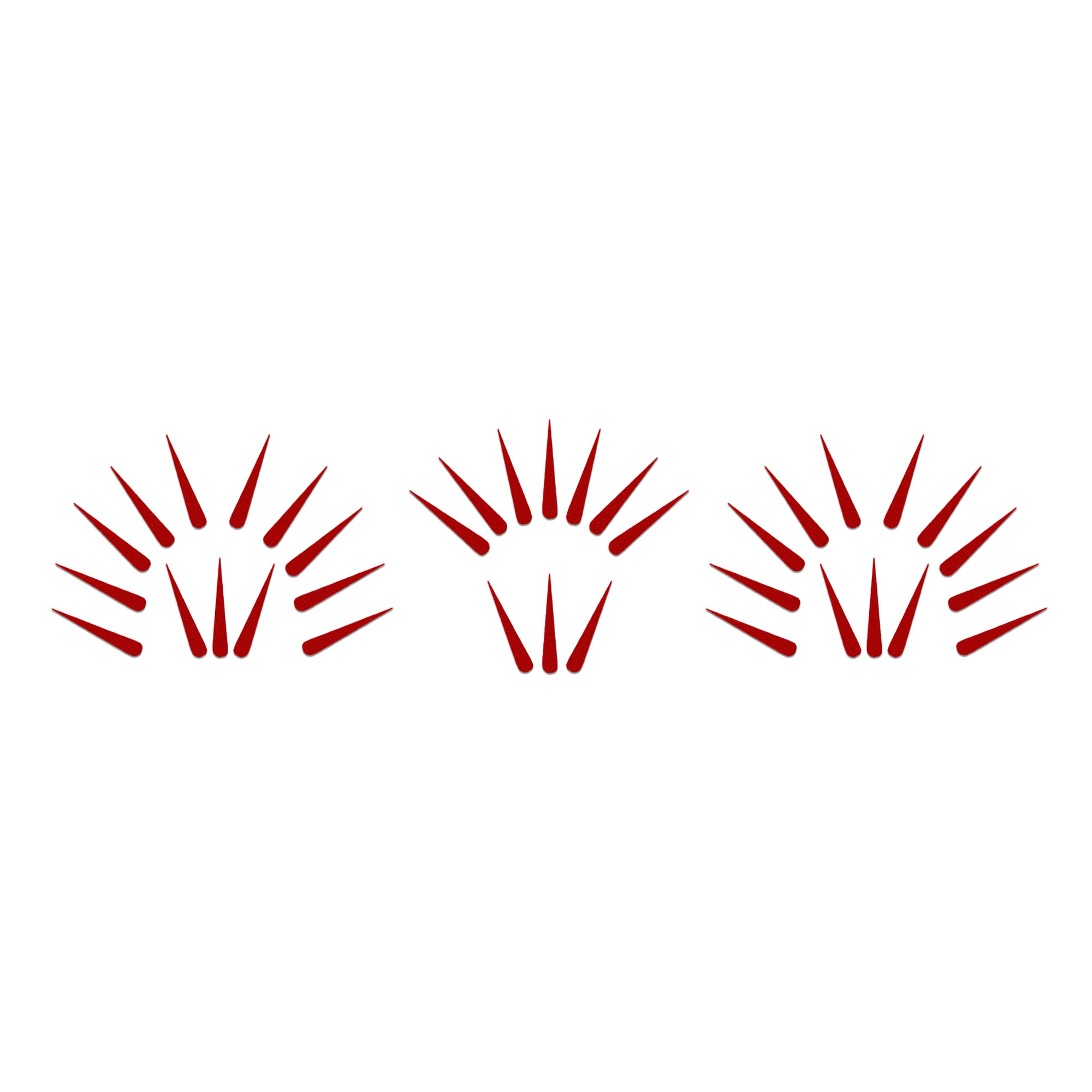 Comet Busters festive designer bindis with symmetrical Tear Drop  ornamental patterns.