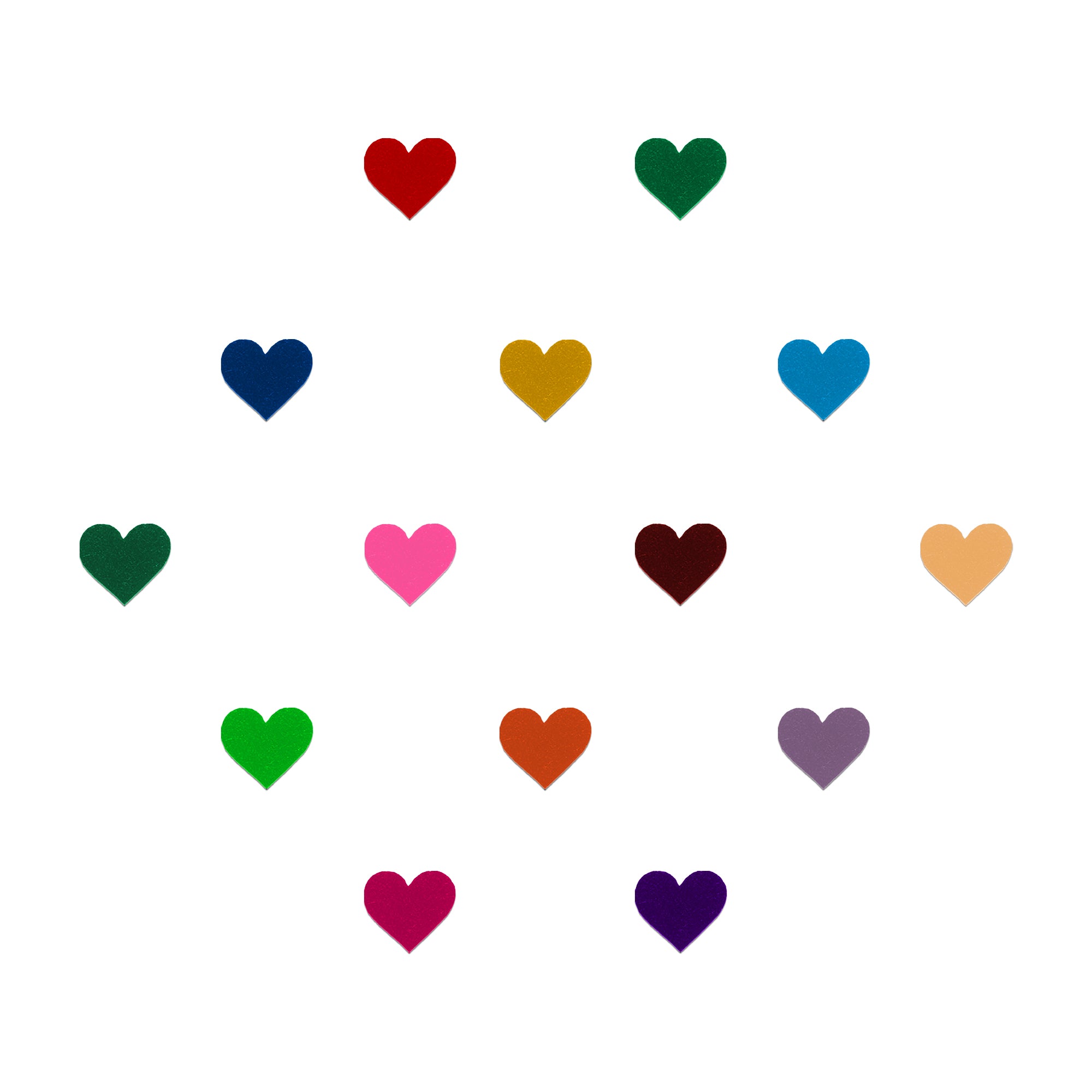 Cute mini heart bindis in assorted colors