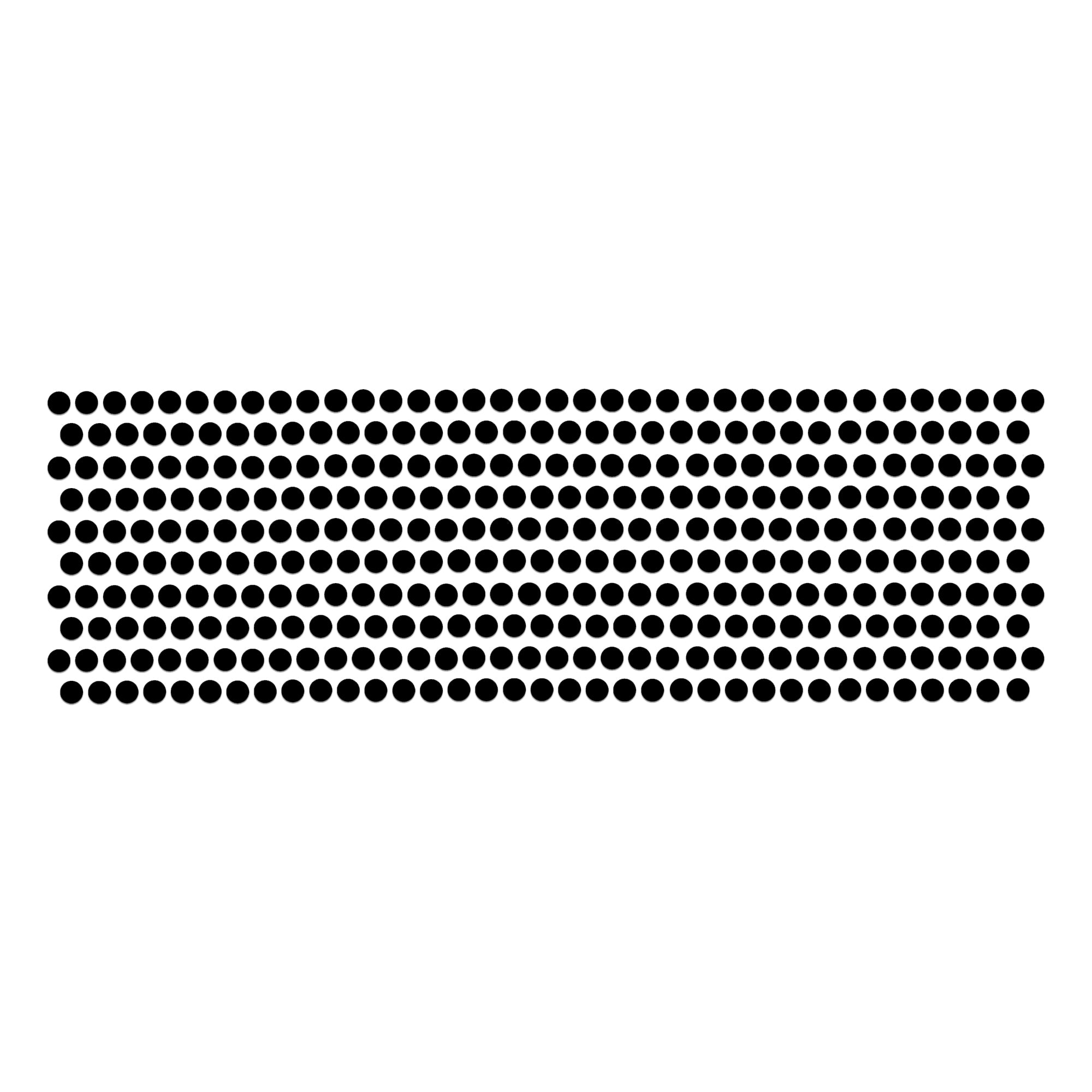 Comet Busters 3mm mini round Black  bindis arranged in neat rows, featuring a classic plain dot design suitable for traditional, festive, and everyday wear.