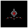 Comet Busters® Red, White, Multicolor, Bengali Bindi– PVC, Velvet – Handcrafted, Reusable & Skin-Friendly Bindis for Bridal Wear (Free Size) – Forehead Bindi Stickers for Women & Girls – BIN1969