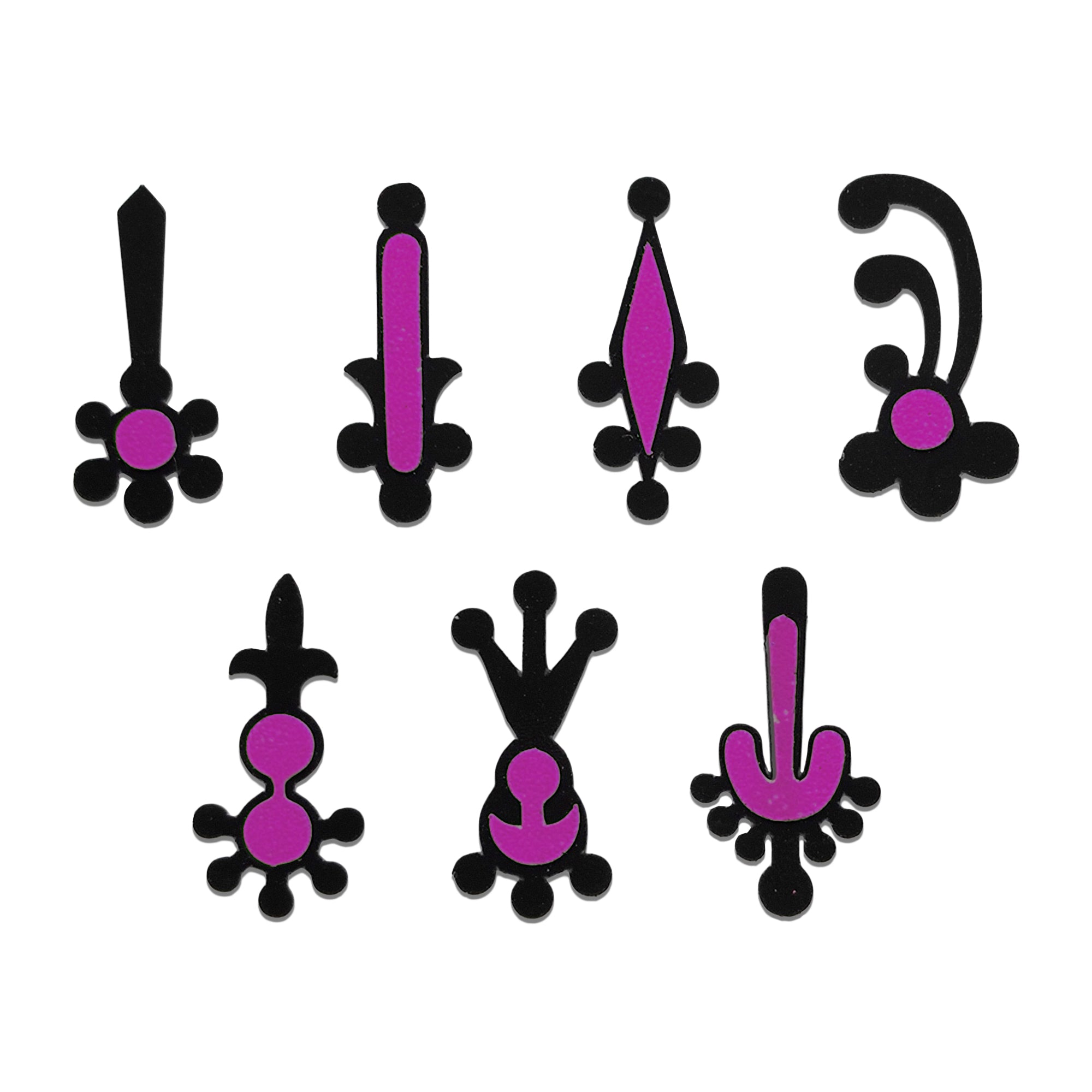 Comet Busters® Black Designer Classic Bindis – Handcrafted, Reusable, Skin-Safe Indian Forehead Stickers for Women