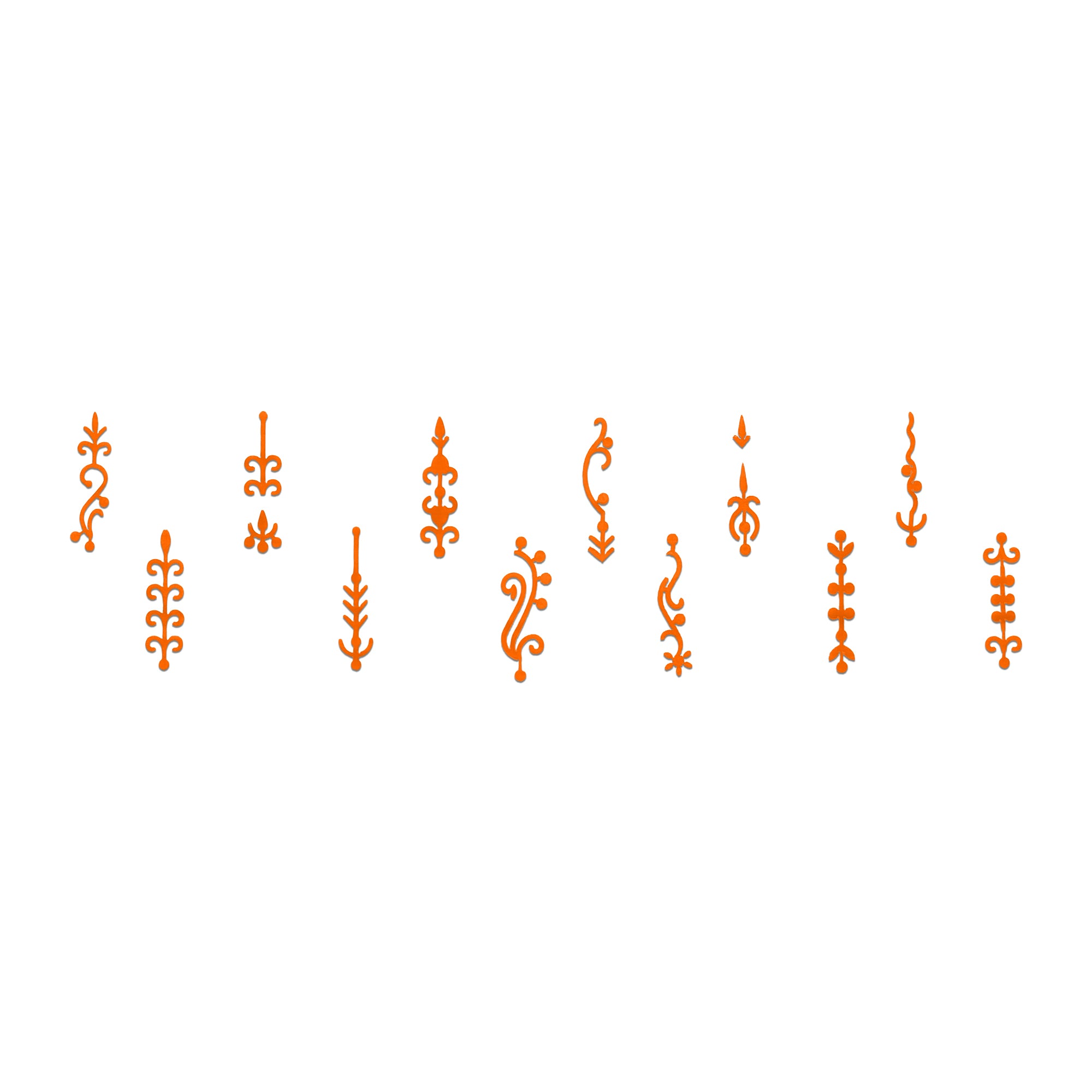 Comet Busters® Orange Designer Classic Bindis – Handcrafted, Reusable, Skin-Safe Indian Forehead Stickers for Women