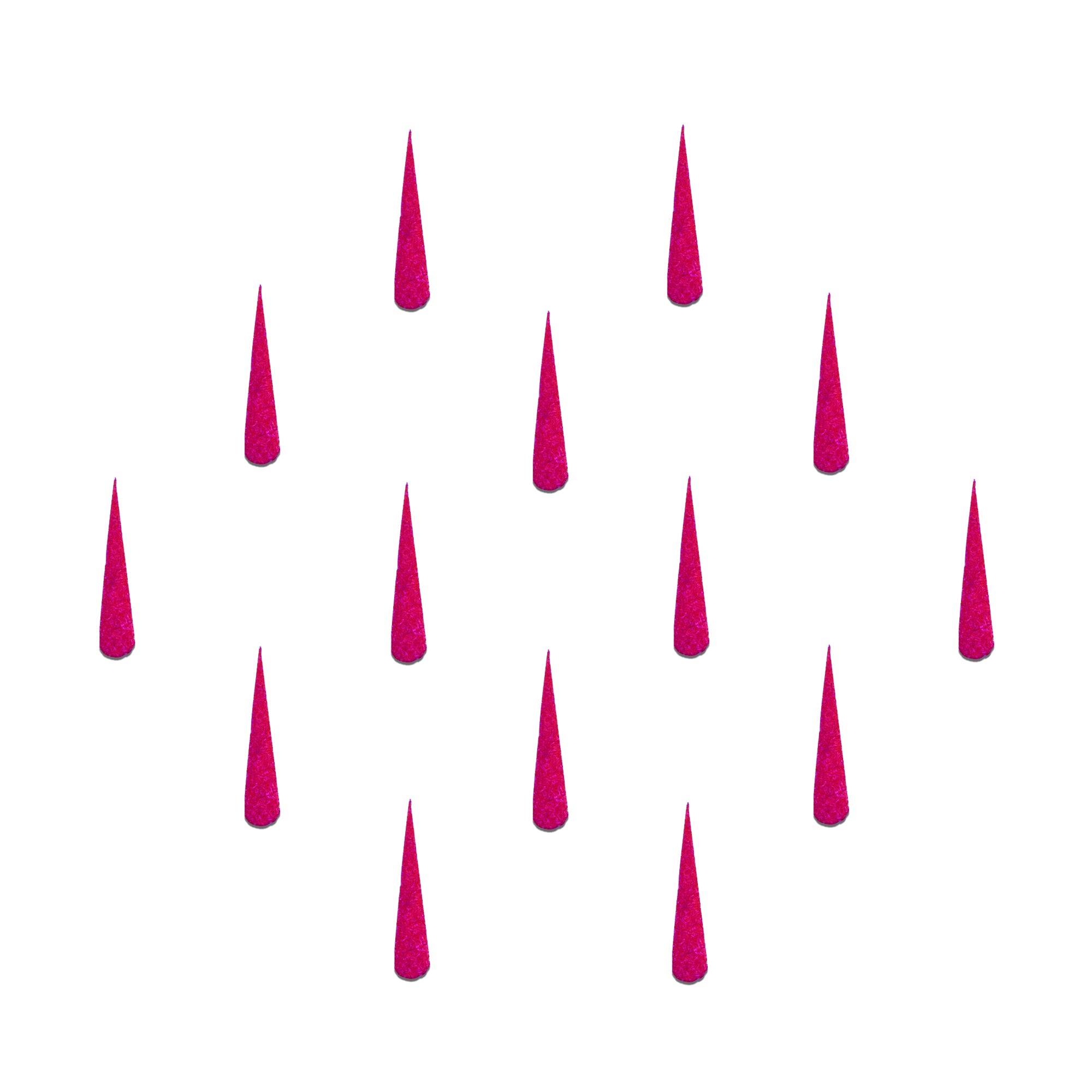 Comet Busters Classic Pink Long Drop Bindis featuring a sleek elongated teardrop. Premium self-adhesive bindis designed for traditional wear, festive occasions, cultural events, dance performances, and everyday ethnic styling.
