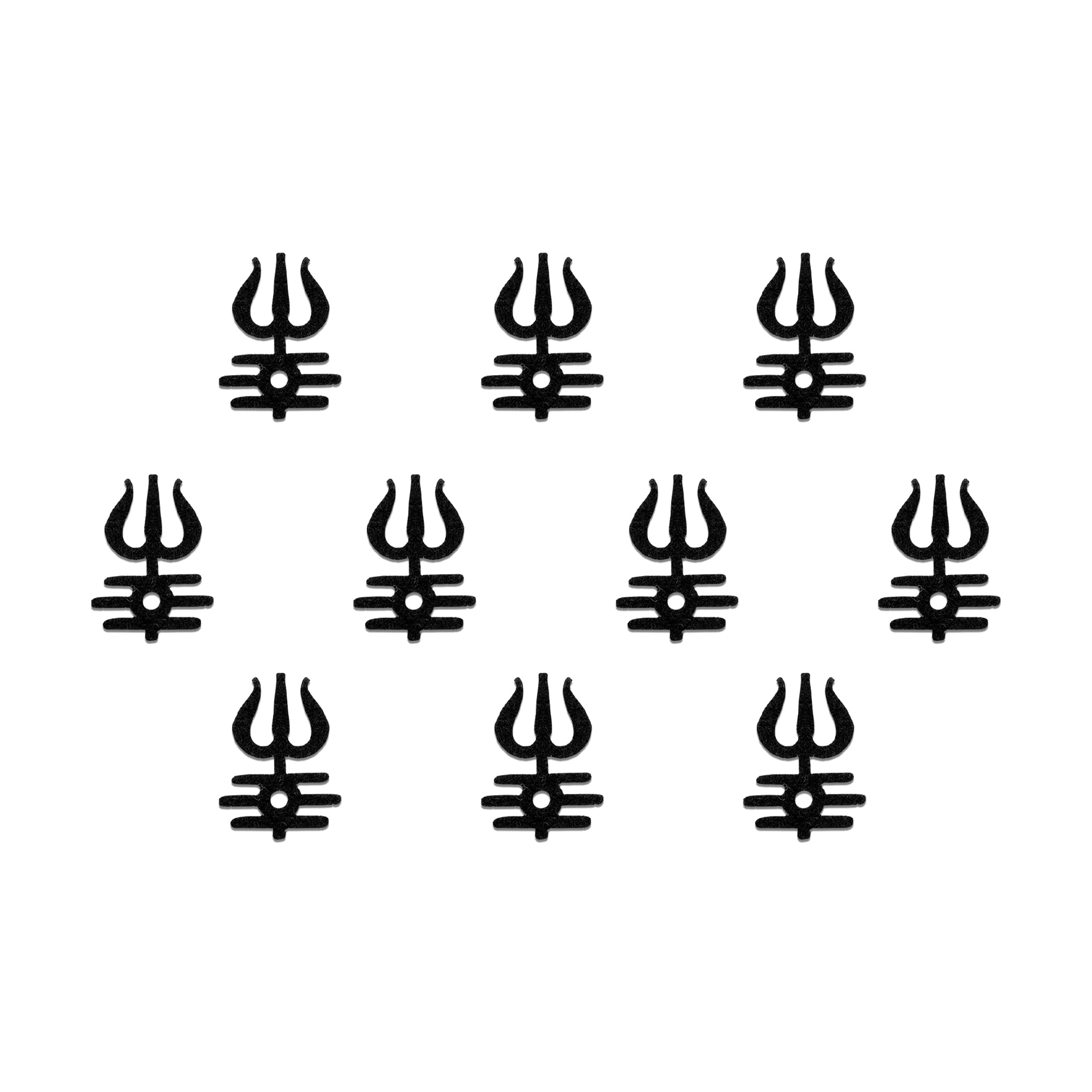 Comet Busters Black Trishul Spiritual designer forehead bindis