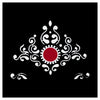 Comet Busters® White, Red, Multicolor, Bengali Bindi– PVC, Velvet – Handcrafted, Reusable & Skin-Friendly Bindis for Bridal Wear (Free Size) – Forehead Bindi Stickers for Women & Girls – BIN2051