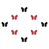 Comet Busters® Red, Black, Multicolor Butterfly – Velvet, Diamond – Handcrafted, Reusable & Skin-Friendly Bindis for Party Wear (8mm) – Forehead Bindi Stickers for Women & Girls – BIN1622