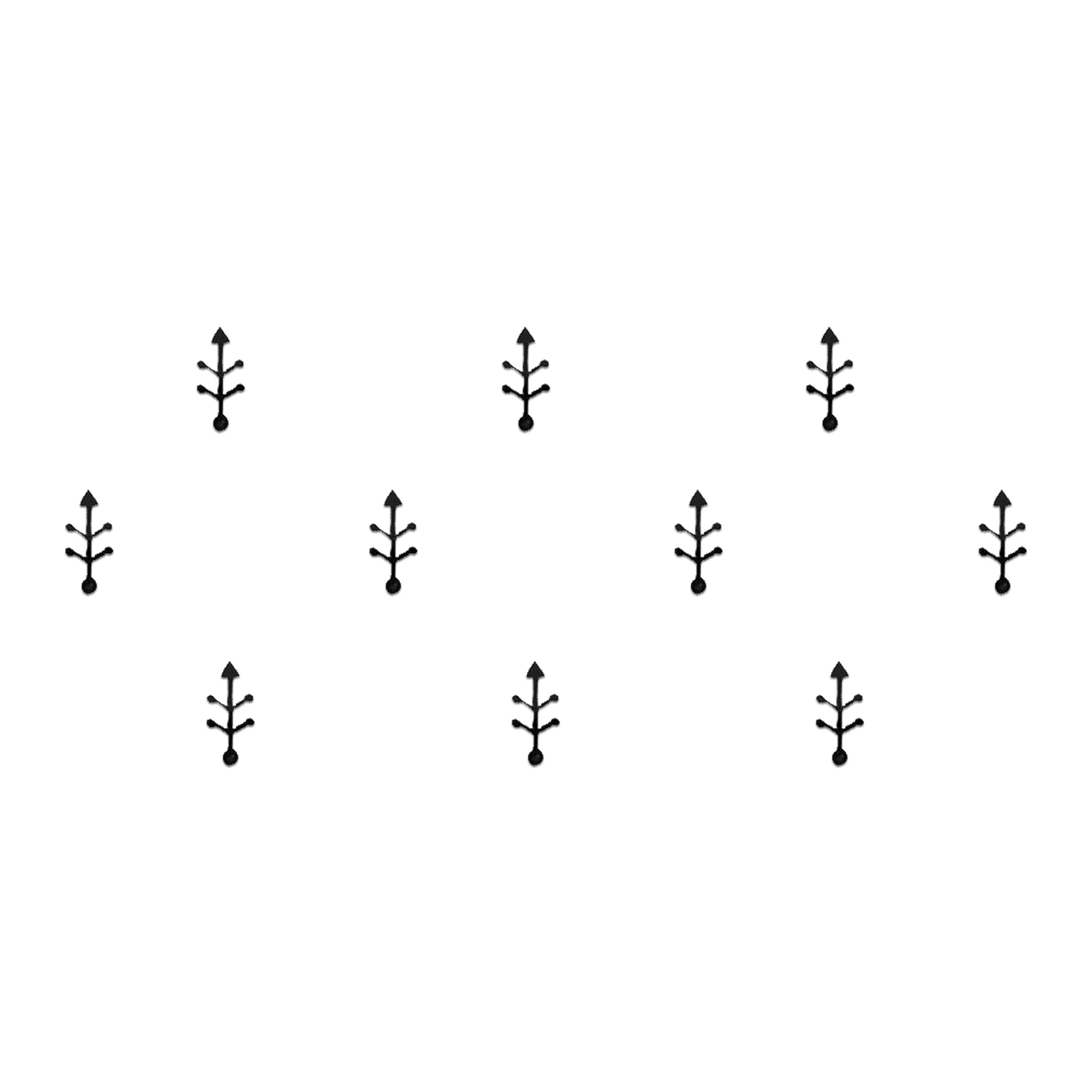 Comet Busters minimalist black arrow designer bindi set featuring sleek tribal-inspired arrow motifs in a self-adhesive design. Elegant black bindis for women and girls, ideal for casual wear, Indo-western outfits, festivals, cultural events, parties, and everyday ethnic styling.