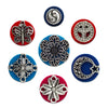 Indira by Comet Busters® Boho Charm Bindis – Multi-Size Designer Oxidised Motif Bindis for Women & Girls (7 Bindis)(INDI094)