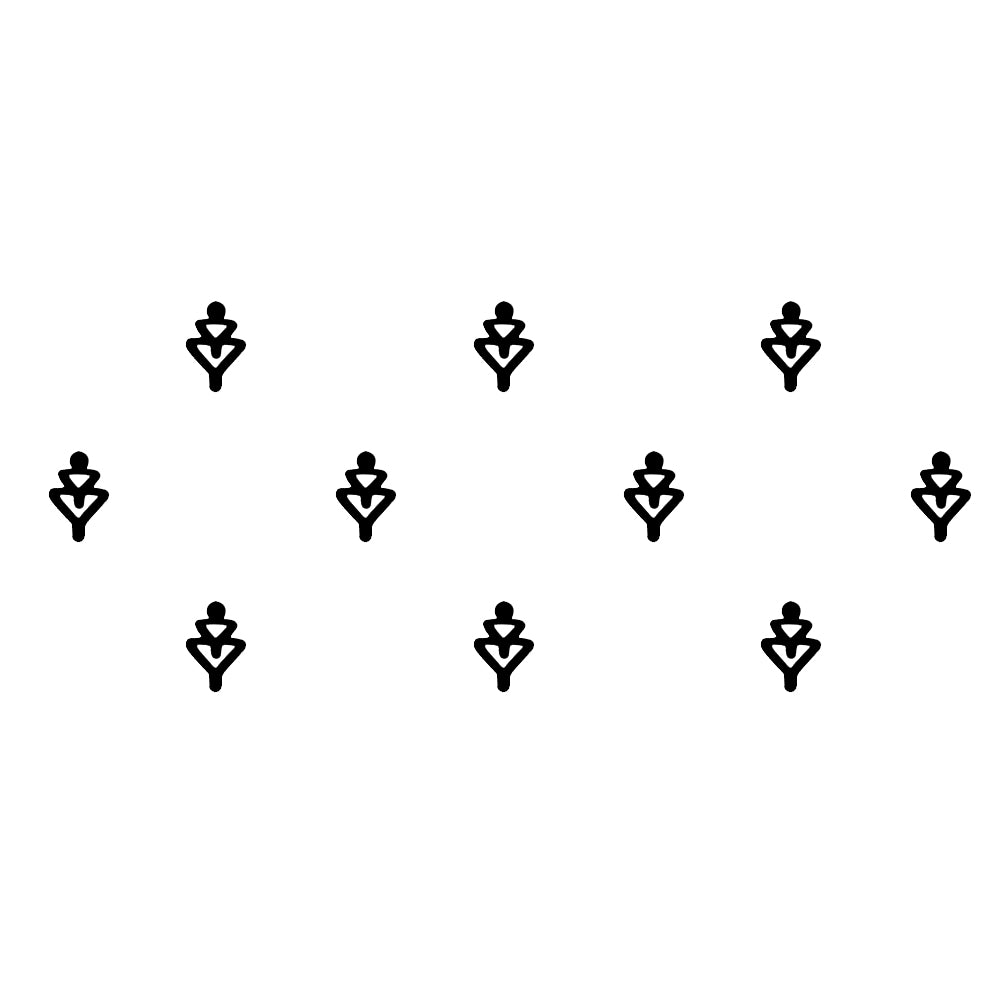 Comet Busters Geometric Tribal Designer Bindi | Minimalist Black Sacred Symbol Bindi for Women & Girls