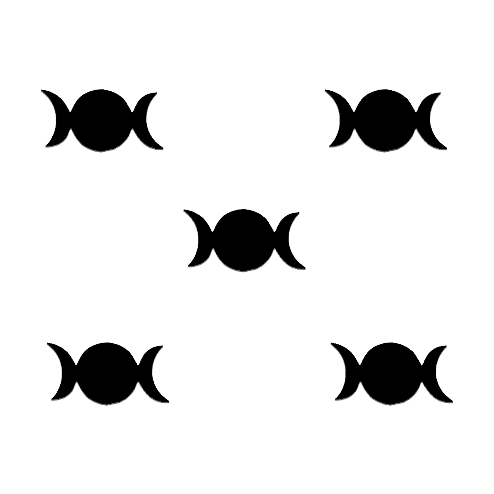 Comet Busters Triple Moon Designer Bindis for Women and Girls – Black Celestial Moon Phase Statement Bindi Design