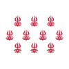 Comet Busters® Mahakal Spiritual Bindis – 13mm Red Tripund Trishul Designer Bindi for Women & Girls (10 Bindis)(BIN2525)