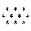 Comet Busters® Black Trishul Spiritual Bindis – 10mm Temple Tilak (10 Bindis)(BIN2651)