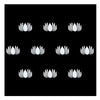 Comet Busters® Lotus Floral Bindis – 8mm White Designer Bindis (10 Bindis)(BIN2680)