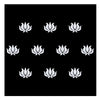 Comet Busters® Lotus Floral Bindis – 8mm White Designer Bindis (10 Bindis)(BIN2681)
