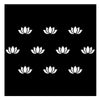 Comet Busters® Lotus Bloom Bindis – 7mm White Floral Design (10 Bindis)(BIN2655)