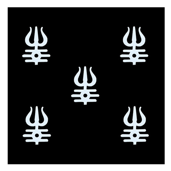 White Mahakal Tripundra bindi design