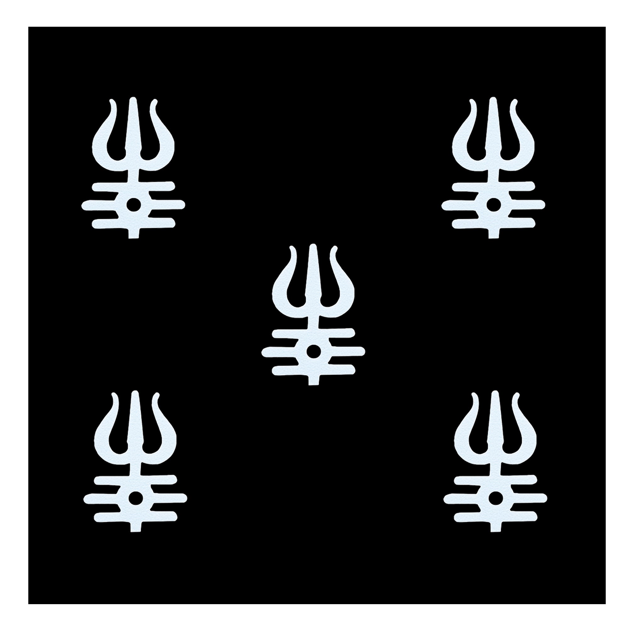 White Mahakal Tripundra bindi design