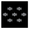 Comet Busters® White Tripund Mahakal Spiritual Bindis – 12mm Designer Reusable Bindis for Women & Girls (BIN2500)(7 Bindis)