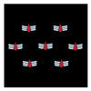 Comet Busters® Red & White Mahakal Tilak Spiritual Bindis –8mm Reusable Designer Bindis for Women & Girls (BIN2507)(7 Bindis)