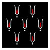Comet Busters® White & Red Balaji / Hanuman Ji / Vaishnav Tilak – 15mm Spiritual Forehead Bindi for Men & Women (7 Bindis)(BIN2625)