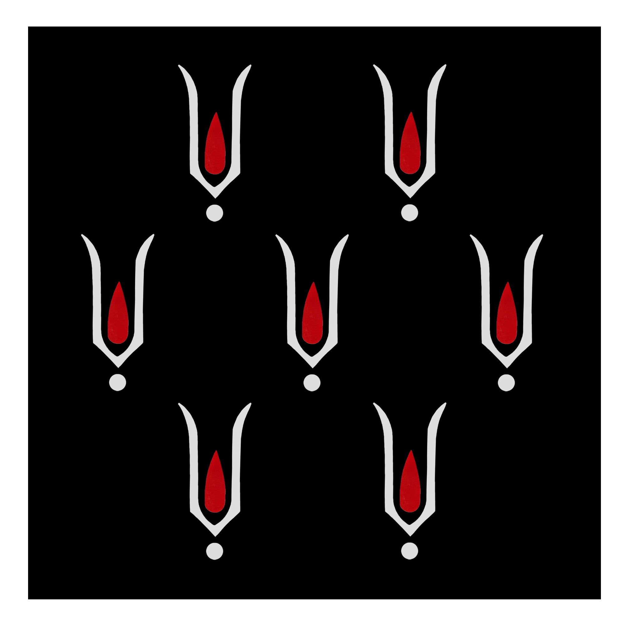 Comet Busters® White & Red Balaji / Hanuman Ji / Vaishnav Tilak – 15mm Spiritual Forehead Bindi for Men & Women (7 Bindis)