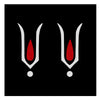 Comet Busters® White & Red Balaji / Hanuman Ji / Vaishnav Tilak – 40mm Spiritual Forehead Bindi for Men & Women (2 Bindis)(BIN2622)