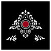 Comet Busters® White, Red, Multicolor, Bengali Bindi– PVC, Velvet – Handcrafted, Reusable & Skin-Friendly Bindis for Bridal Wear (Free Size) – Forehead Bindi Stickers for Women & Girls – BIN2050