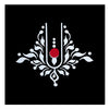 Comet Busters® Bengali Kolka Designer Bindi – Traditional White & Red Bridal Bindi for Durga Puja & Weddings (BIN2685)