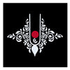 Comet Busters® Bengali Kolka Bindi – White & Red Alpana Bindi for Durga Puja & Weddings (BIN2686)