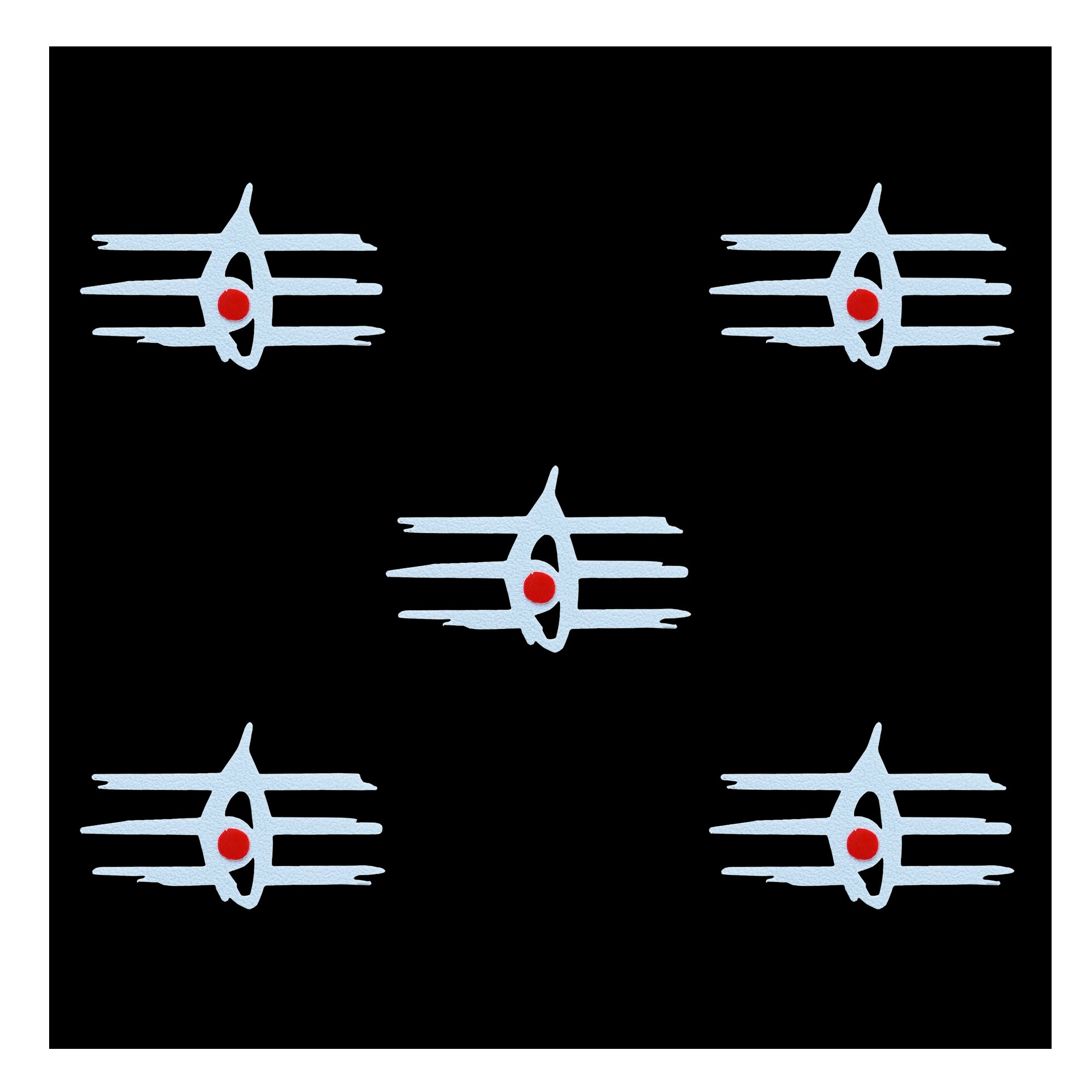 Comet Busters white Tripund Trishul design bindi with red center dot for women and girls