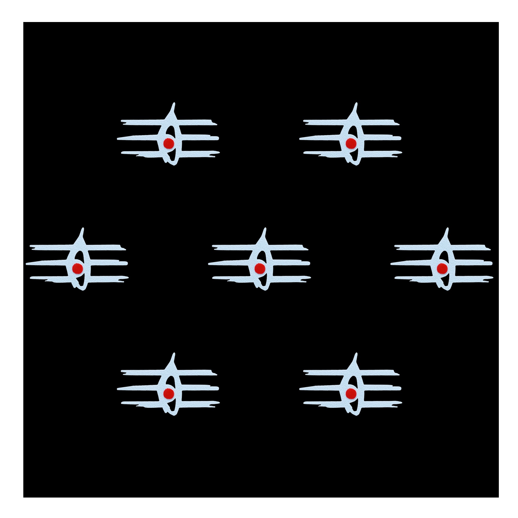 Comet Busters white Trishul Tripund spiritual bindi stickers with red dot for women and girls