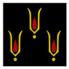 Comet Busters® Balaji / Hanuman Ji / Vaishnav Tilak – 30mm Spiritual Forehead Bindi for Men & Women (3 Bindis)(BIN2619)