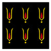 Comet Busters® Balaji / Hanuman Ji / Vaishnav Tilak – 20mm Spiritual Forehead Bindi for Men & Women (6 Bindis)(BIN2620)