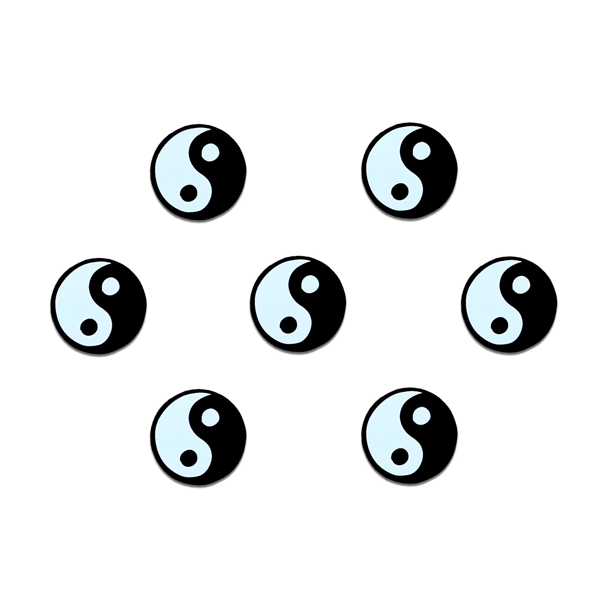 Comet Busters Yin Yang designer bindi with black and white balance symbol, self-adhesive round spiritual bindi for women and girls, suitable for ethnic, fusion and everyday wear.