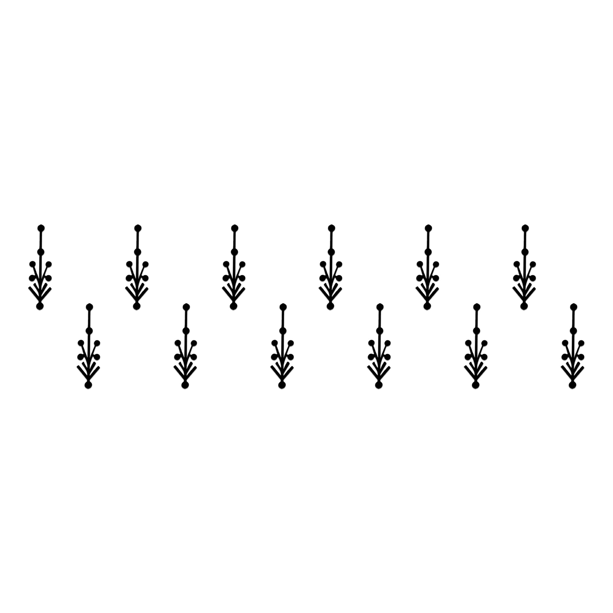 comet buster  black pvc long designer bindi