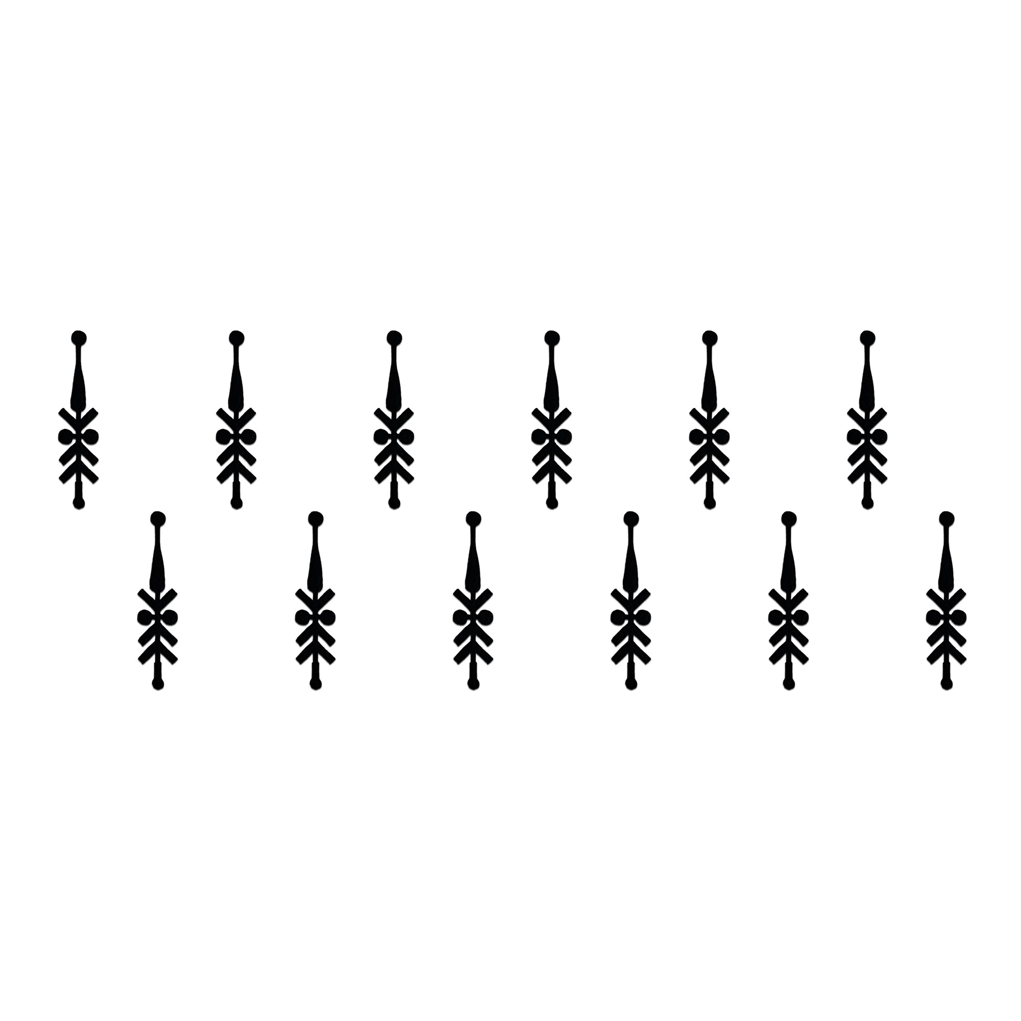 comet buster black long designer bindi 